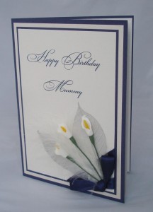 Flowers and Leaves Birthday Card